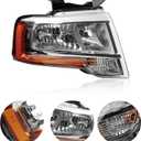 Chrome Headlights Compatible with 2015-2017 Ford Expedition XL,XLT
