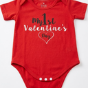 My 1st Valentine Day Newborn Baby Boys Bodysuits Girls Unisex Cute Funny Infant Romper, Size 80