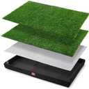LOOBANI Dog Litter Box, Grass Pads for Dog, Dog Turf Potty Outdoor Indoor, Puppy Pee Grass with Lightweight Oxford Cloth Tray for Potty Training, 18.8 * 23.6 in