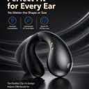 Boytond Ultra Open Ear Earbuds - Clip on Earbuds, Open Ear Headphones with Secure Lightweight Fit, Bone Conduction Sound and Bluetooth 5.3 for Running, Sports and Outdoor Travel, Midnight Black