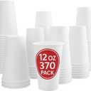 BHSG KING-370 Pack - 12 Oz Coffee Cups |paper Cups For Hot & Cold Drinks| Leak-proof, BPAFree, Sturdy Disposable Coffee Cups | Eco-friendly Hot Drinking Cups For Party, Picnic, And Events