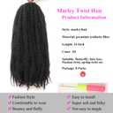 Marley Twist Braiding Hair 24 Inch 8 Packs, Soft Marley Hair for Braiding, Cuban Twist Hair, Afro Kinky Twist Braiding Hair Extensions, Tangle Free Crochet Hair for Black Women (1B)