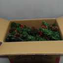 HiBean Pre-lit 9ft Christmas Garland with Red Berries and Pine Cones and 50 Battery Operated Soft White LED Lights with Timer, Artificial Holiday Decoration Door Outdoor (Red)