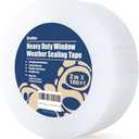 Breliter Heavy Duty Window Weather Sealing Tape - Transparent Window Tape for Winter and AC Insulation, No Mess Winter Window Seal Kit - 2 Inch Wide 180 FT Long