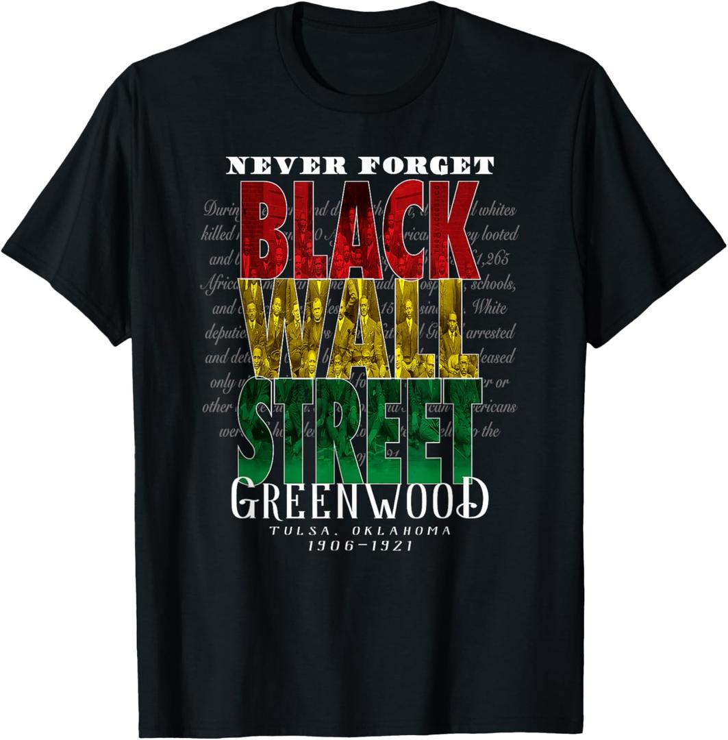 Black Wall Street Greenwood - Tulsa Oklahoma Black History T-Shirt, 
