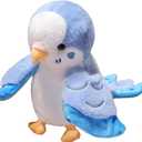 Plush Parrot Hand Puppets Birds Stuffed Animals Toys Puppet for Imaginative Pretend Play Storytelling (Budgerigar)