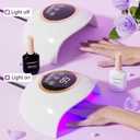 LadyMisty 72W UV LED Nail Lamp, 2026 New Upgrade UV Light for Gel Nails with 18 Beads, 3 Timer Nail Dryer, LCD Display, Auto Sensor, Professional Nail Lamps for Gel Polish Best Gifts, White Lamp