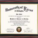 GraduationMall 14x17 Diploma Frame with Black over Gold Mat or Display 16x20 Certificate without Mat,Solid Wood & Tempered Glass,Cherry Finish with Gold Trim