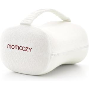 Momcozy Knee Pillow for Side Sleepers, Soft Memory Foam Support Spine Alignment Pregnancy Leg Pillow for Hips, Back, Sciatica Pain, Fixed Strap for Moving, Wider Contact Even Pressure (Ivory)