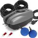 Pond Aerator Pump Pond Aeration Kit with Check Valves Air Stones Airline Tubing, All-in-1 Pond Air Pumps for Outdoor Ponds up to 1000 Gallon
