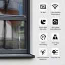 INFIYA 2K No Drill Window Camera-2 Pack 2.4Ghz & 5Ghz WiFi Dome Cameras for Home Security for Indoor & Outdoor Monitoring, Color Night Vision, Human Detection, 24/7 Recording, Ideal for Apartment, K1