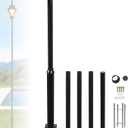 Outdoor Street Light Pole with Ground Cage & Base, 20FT 114+76mm