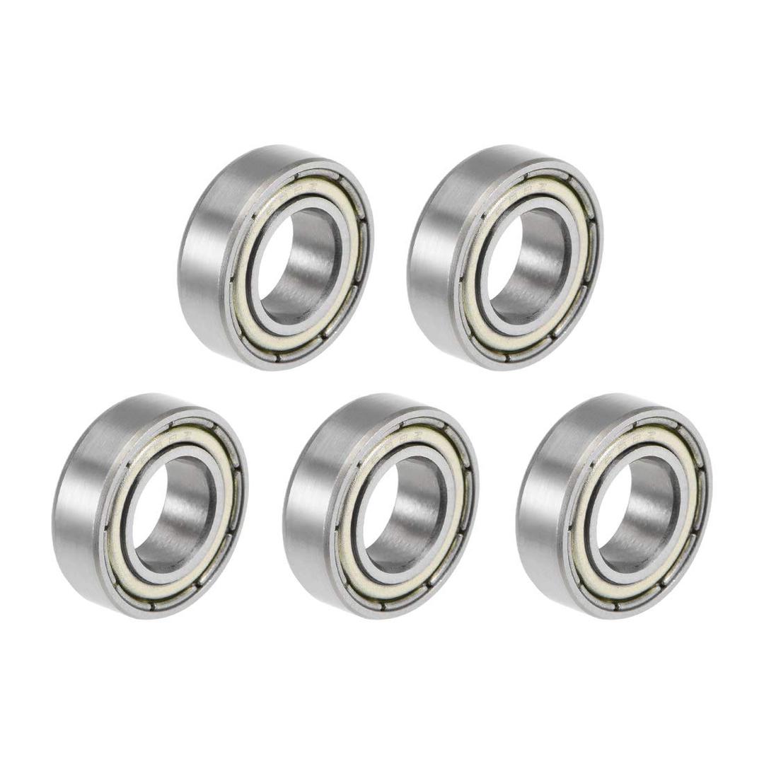 uxcell 688ZZ Deep Groove Ball Bearings Z2 8mm X 16mm X 5mm Double Shielded Carbon Steel 5pcs