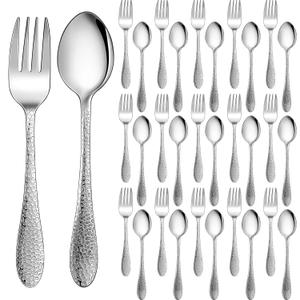 30 Pieces Kids Silverware Set Stainless Steel Toddler Utensils Flatware Set Toddler Silverware 15 x Kids Forks 15 x Kids Spoons Stainless Steel Kids Spoons and Forks Set
