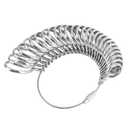 NuLink Ring Sizer Measuring Tool Stainless Steel Finger Rings Gauge 0-13 Sizing Measuring With Half Size, 27 Pcs