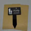 In Loving Memory of Daddy - Engraved Memorial Stake with poem and Daddy & Daughter illustration (Gold/Silver/Copper or Black & White Plaque) (Black & White)