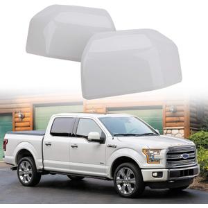 Oxford White Mirror Cover Caps Compatible with Ford F150 2015 2016 2017 2018 2019 2020 Door Rear View Upgrade