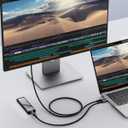 SUNGUY USB 4 Cable 3.3FT, 240W USB C Fast Charging 40Gbps Data Transfer 8K@60Hz Video Output Monitor Cable Compatible with Thunderbolt4/3 for i-Phone 16/15 Series, Samsung, MacBook Air/Pro -Grey