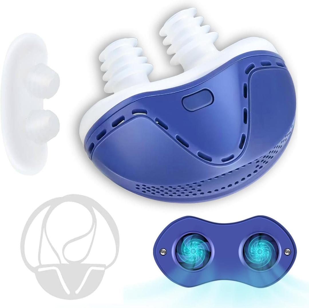 Anti Snoring Devices, Double Vortex Snoring Solution, Effective Snoring Prevention, Mini Stop Snoring Devices, Adjustable Wind Speed, Suitable for All Nose Shapes and Both Men and Women, E22-02