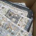 Grey Washable 6x9 Area Rugs for Living Room Rug Bedroom Rug Carpet Neutral Vintage Dining Room Rugs for Under Table Soft Comfortable Non Slip