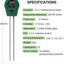 Soil Moisture Meter3-in-1 Illumination DetectionpH ValueHumidity Multifunctional Soil ph TesterGreat for Garden, Lawn, Farm, Indoor & Outdoor UseSoil Test kitNo Battery Required
