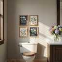 Framed Botanical Wall Art for Bathroom, 4 Pcs, 8x10 Inch