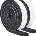 Yotache Maximum Compression Sponge 1" x1/2", Rubber Foam Strip Adhesive for Insulation, Weatherstrip, Gap Blocker, Anti-Vibration, Anti-Collision, 6.5 Feet Long 2Pcs