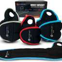 Pair of Wrist Weights With Hole for Thumb, Great for Running & All Kind of Cardio Exercises (1 LB - PAIR (2 Lb total), Black)