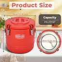 lesolar 21QT Insulated Soup Container Carrier with Spoon, 5 Gallon Portable Commercial Hot Box Food Warmer for Hot or Cold Food Large Insulated Barrel Cooler for Restaurant Canteen Home Party
