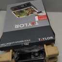 Taylor Digital Kitchen Scale with Dishwasher Safe Stainless Steel Container and Snap On, 22 pound capacity, Black