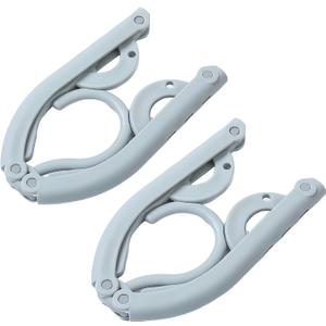 2pcs Portable Colored Folding Clothes Hangers, Portable Folding Travel Hangers, Clothes Drying Rack for Travel and Home Blue