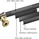 2 Pack Cabinet Handles Matte Black and Gold Kitchen Cabinet Pulls Modern Dresser Drawer Knobs for Bathroom Bedroom Closet Zinc Alloy Furniture Hardware (Overall Length 8.81in/224mm)