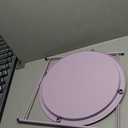 Garden 4 you End Table Metal Side Table Purple Round Folding Tray Cyan Sofa Small Accent Fold-able Table, Round End Table Tray, Next to Sofa Table, Snack Table for Living Room and Bed Room, Purple