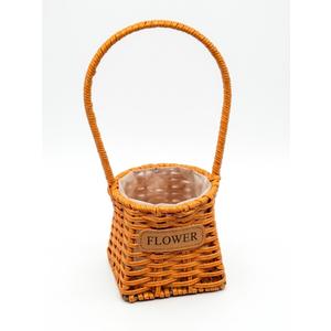 Woven Basket Portable Decorative Flower Basket for Wedding Gift Storage and Rustic Home Decor