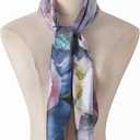 100% Mulberry Silk Scarf-Printed or Solid Color 35 Square Large Silk Hair Head Wrap Scarf With Gift Box Package