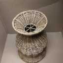 Handwoven Boho Wicker Planter Basket, Woven Decorative Storage Basket and Planter for Porch Patio Backyard Home Garden (Brown)