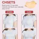 Backless Strapless Bra for Push Up, 2 Pairs Thick Padded Adhesive Invisible Sticky for Women and Wedding Dress (Beige)