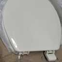 Centoco Round Toilet Seat, Heavy-Duty Wood Core with Plastic Scratch-Resistant Finish, Residential, Made in the USA, 700-106, Bone