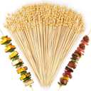 100 Pcs 12 Inch Long Cocktail Picks Fancy Toothpicks for Appetizer Bamboo Cocktail Sticks for Fruit Drink Dessert Barbecue Charcuterie Pearl Skewers for Wedding Birthday Baby Shower Party (Gold)