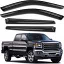 KYX Rain Guards for Car Windows, Outside Mount Window Visors Rain Guards Fit for 2019-2024 Chevy Chevrolet Silverado 1500/GMC Sierra 1500 Crew Cab, Extra Durable Window Deflectors, 4 Pieces 94805