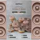 HAPPIELS 12 Well Donut Pan Nonstick, Non Toxic PFOA & BPA Free Donuts Mold for Baking, Doughnut Tin for Oven, Doughnuts Pans and Molds Non Stick Nontoxic, Baking Tray Pans & Trays without Teflon