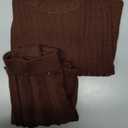 SENSERISE Fall Sweater Sets Skirt Sets Women 2 Piece Outfits Long Sleeve Top and Skirts Set Loungewear, Brown, Small