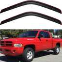 in-Channel Window Visors Rain Guards for 1994-2001 Dodge Ram 1500, Window Wind Deflectors Vent Shades for 94-02 Ram 2500 3500