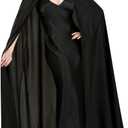Full Length Fabric Cape (Black, M)