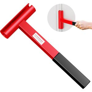 Door Hinge Adjustment Tool Kit, Long Handle Hinge Gap Adjusting Wrench for .134 Gauge Commercial Door, Heavy Duty Painted Steel Door Hinge Tool with Rubber Grip