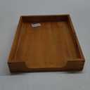 KOLWOVEN Wood Letter Tray -Load Documents Tray for Office Desktop Organizer - Desk Magazine, File, Folder, Paper Holder - Paper Document File Tray Front Drak Brown