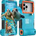 Upgrade Underwater Phone Case for Snorkeling, [50ft/15M] Deep Diving Waterproof Phone Case for iPhone 17-7 Pro/Pro Max/Plus/Mini, 16/17E, SE 2/3, Galaxy S10-S25 Plus/Ultra, A21-A56(Blue)