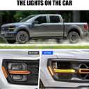 Headlights for F150 F-150 with Startup Animation Sequential Turn Signal (Quad-beam)