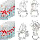 24Pcs 4 in 1 Christmas Beer Bottle Opener Set, Santa Claus Xmas Snowman Gnome Snowflake Bottle Openers with Gift Box, Winter Theme Party Decoration Festive Souvenirs Favors for Guests Coworker Gifts (Silver)