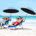 Chair Umbrella with Clamp, 360 Adjustable, UPF 50+ UV Protection, Clip On for Beach Chair, Wheelchair, Golf Cart, Boat, Fishing, Outdoor Sun Shade